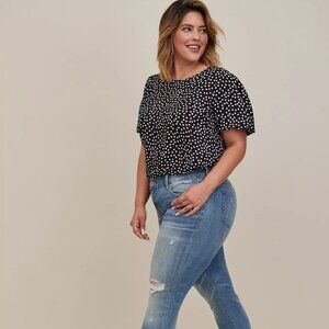 Abbey Georgette Puff Sleeve Blouse Size 6X (30/32)